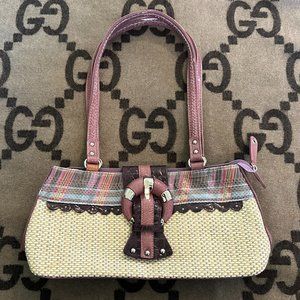 WARM COLORS 🦄 M.C. Marc Chantal - Woven Handbag with LG Buckle Accent